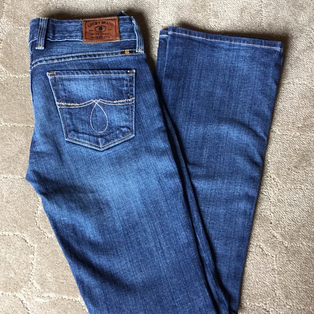 Lucky Brand Jeans 00/24 Lola Boot dark denim wash
